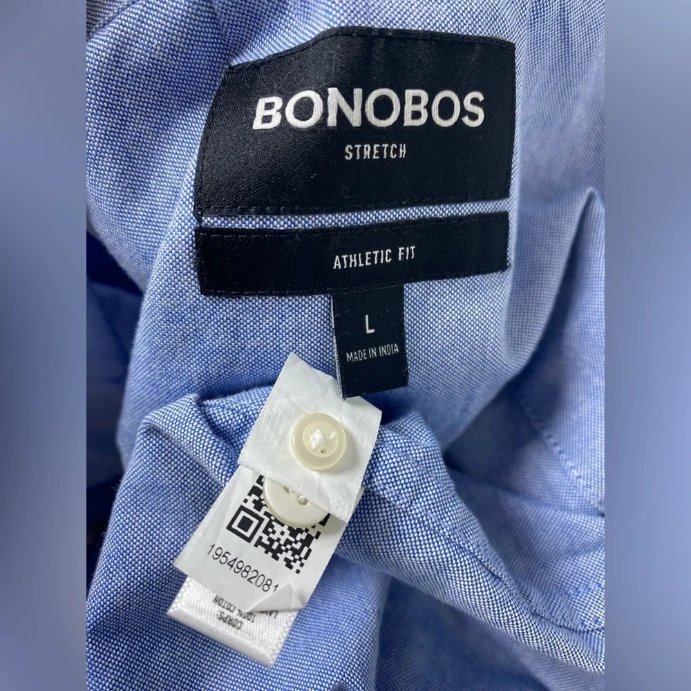 Bonobos NWOT Stretch Athletic Light Blue Casual Button-Down Shirt